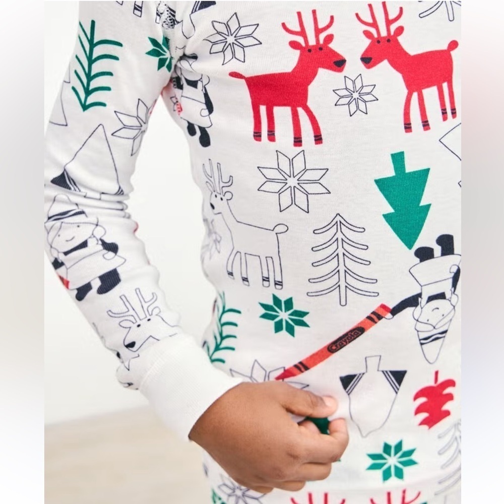 Hanna Anderson Crayola Color Your Own Pajamas long sleeve sleep shirt size 12